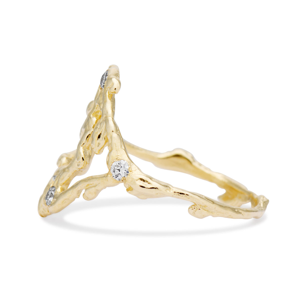 14K Yellow Gold Libra Zodiac Starlight Ring