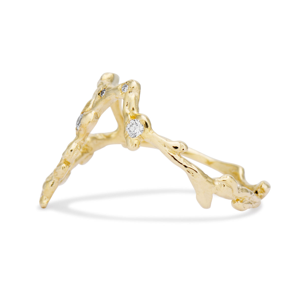 14K Yellow Gold Leo Zodiac Starlight Ring