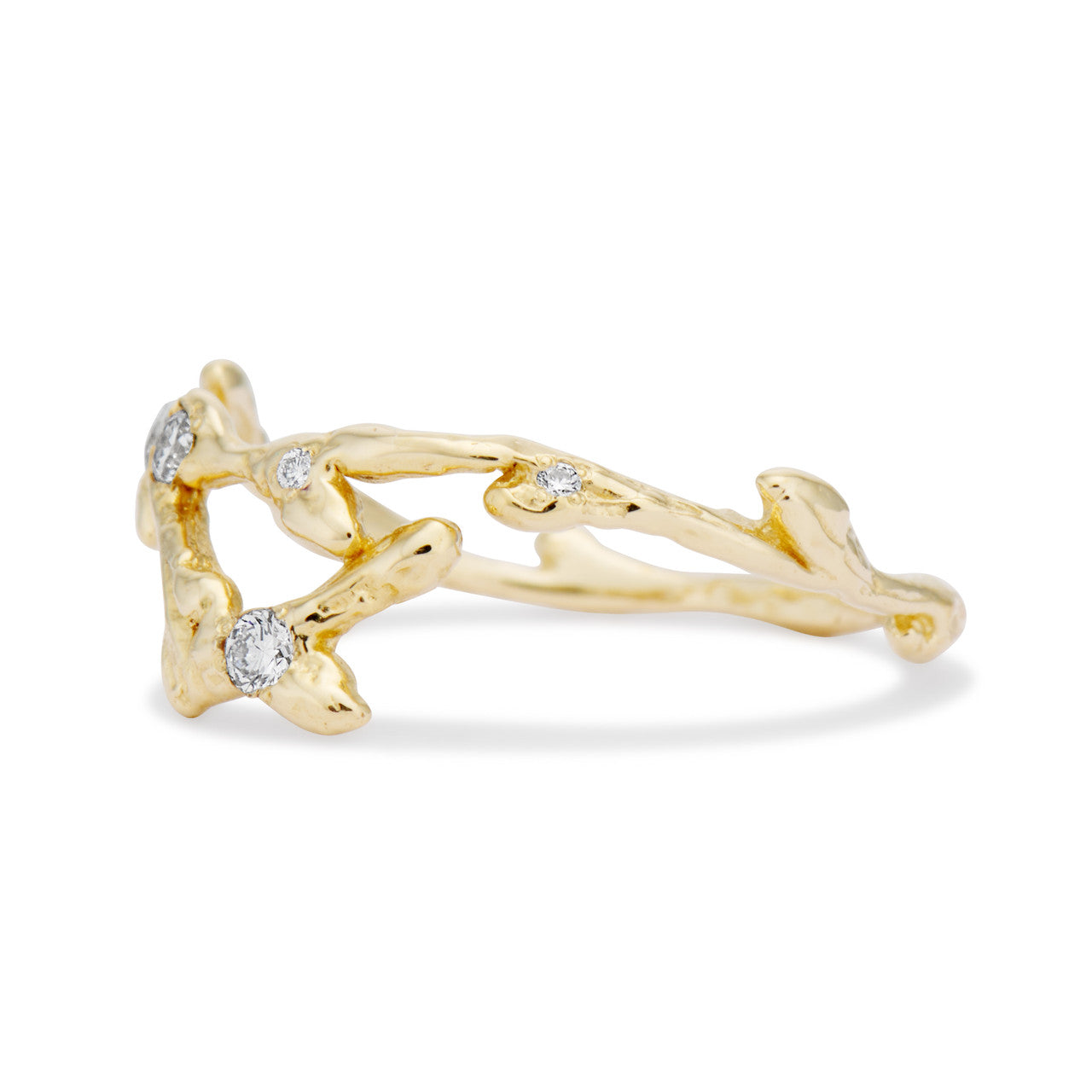 14K Yellow Gold Cancer Zodiac Starlight Ring