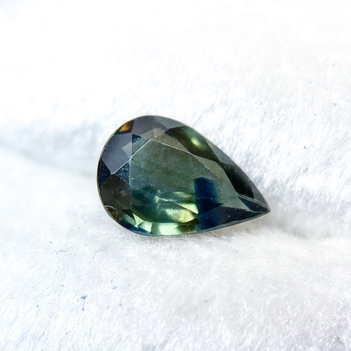 Pear Cut Green Montana Sapphire