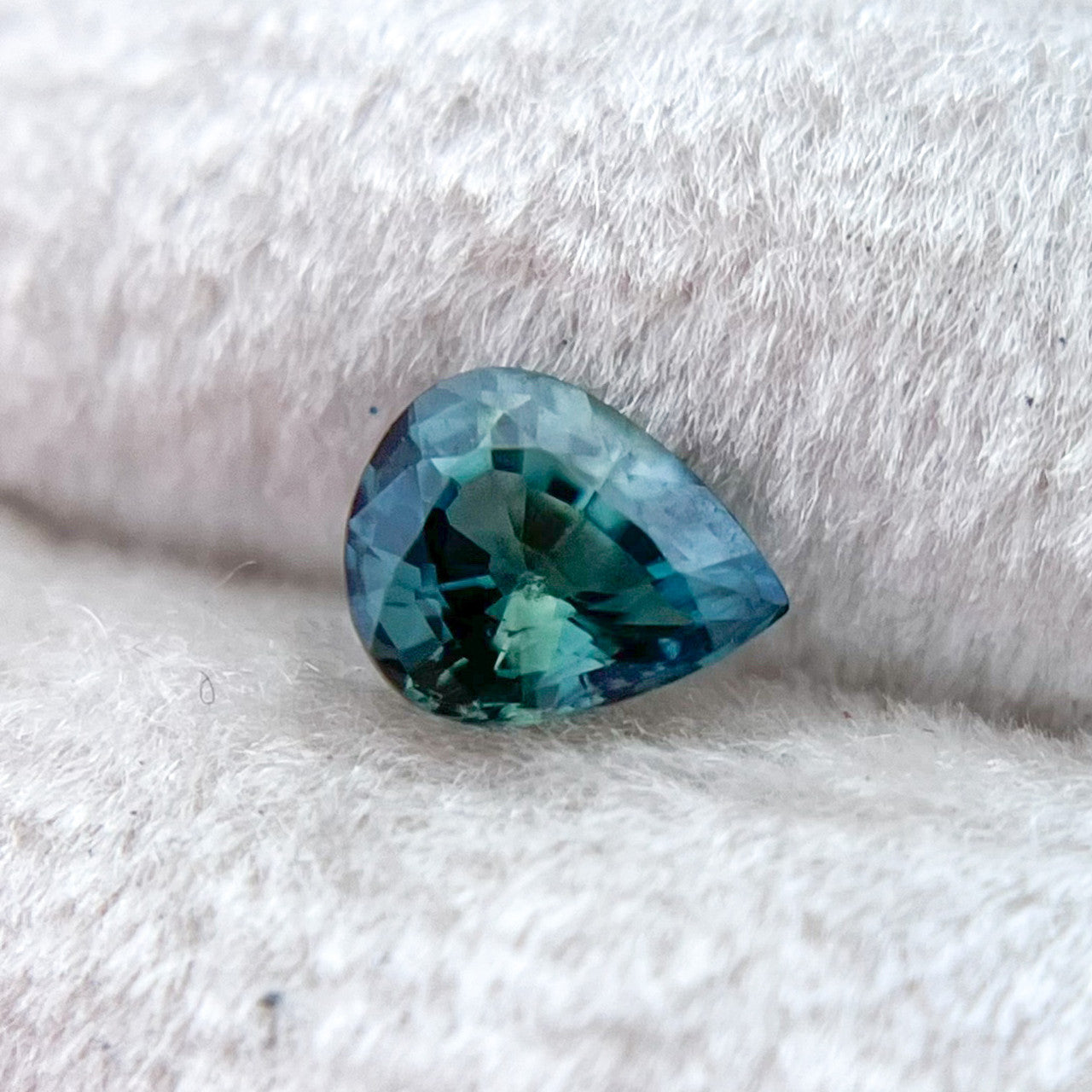 Teal Blue Parti Color Pear Cut Montana Sapphire