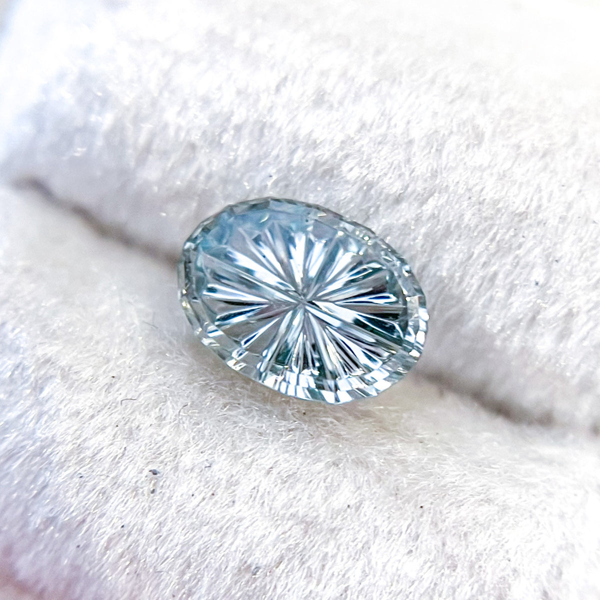 1.30ct Oval Blue Green Sapphire StarBrite™ Cut by  John Dyer