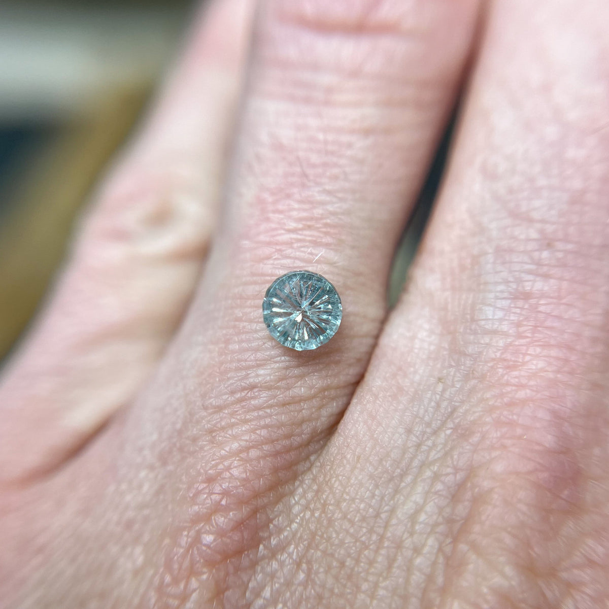 Pale Blue Sapphire StarBrite™ Cut by  John Dyer