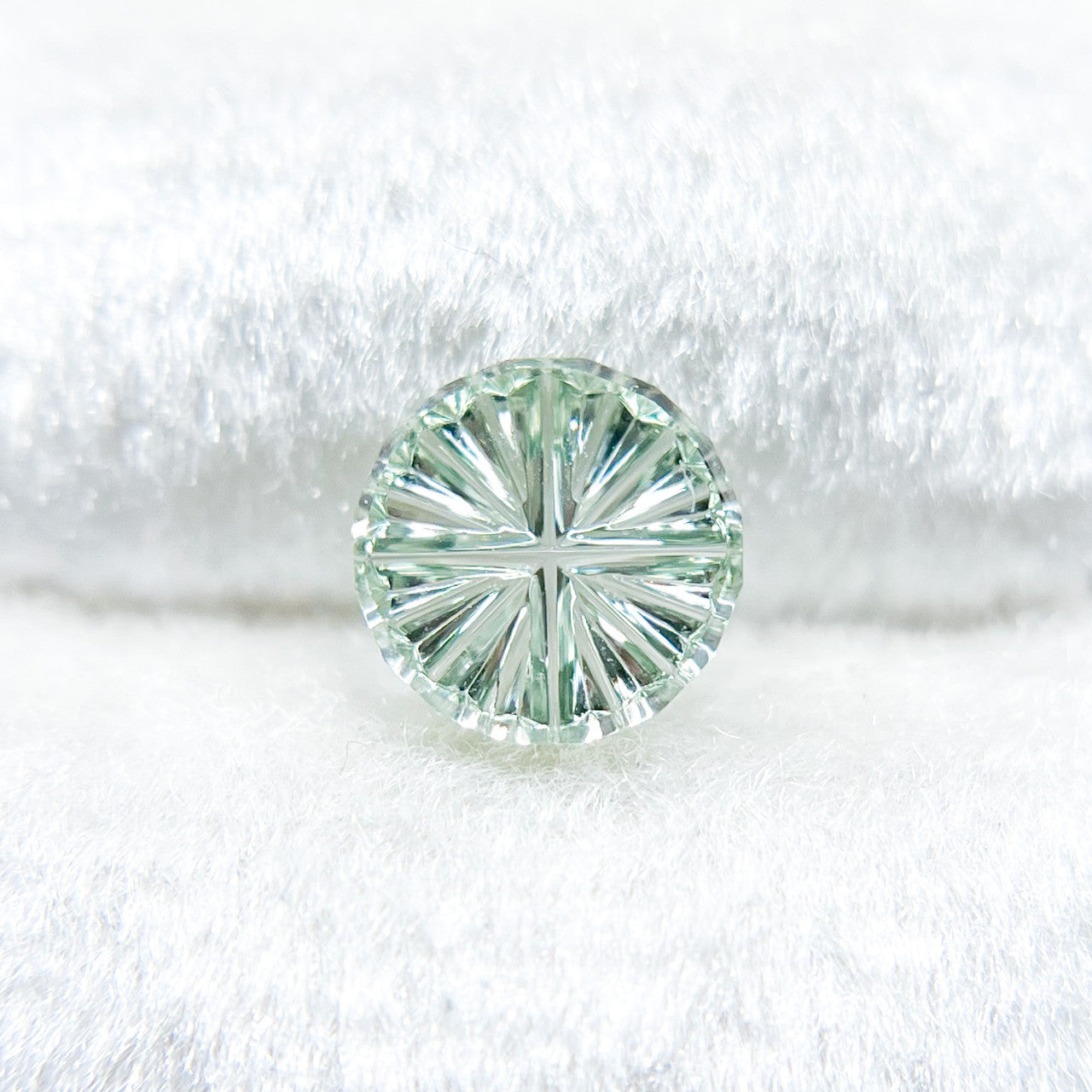 Light Green Round Montana Sapphire StarBrite™ Cut by  John Dyer