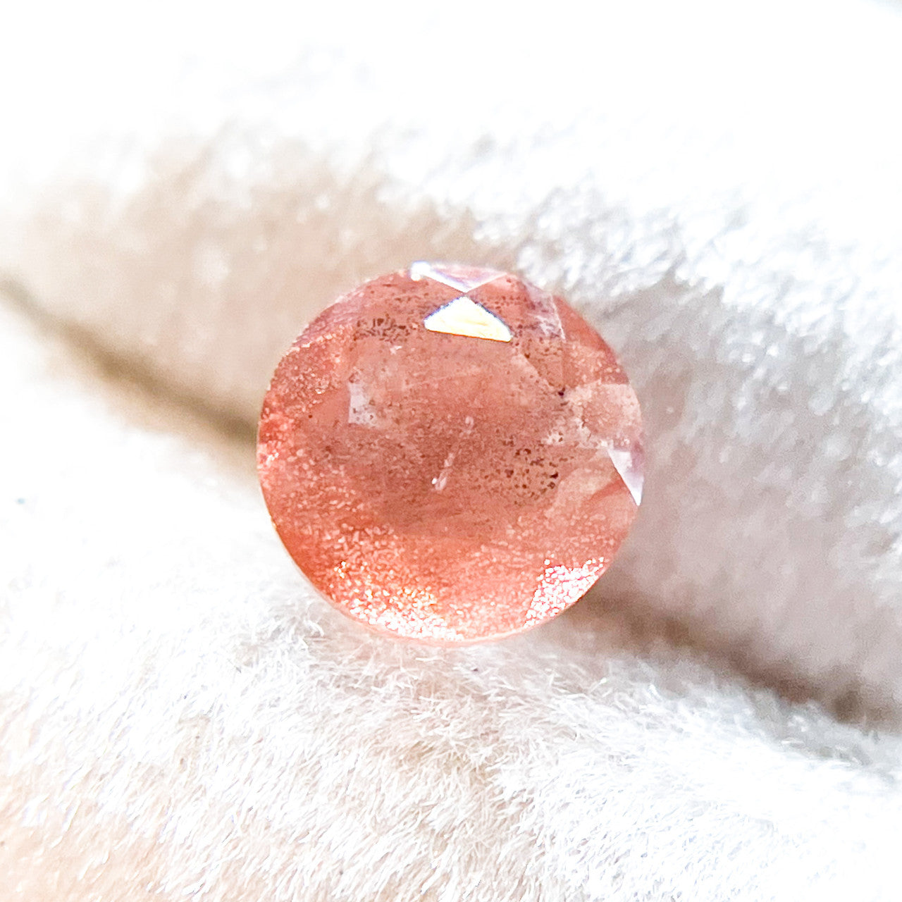Round Medium Pink Sun-kissed Oregon Sunstone