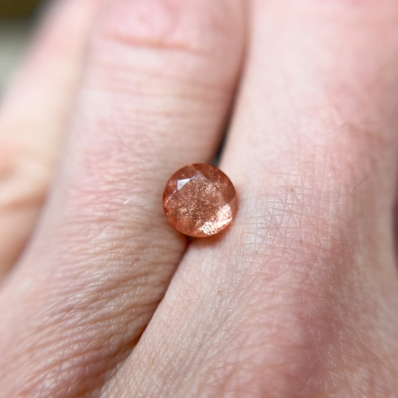Round Medium Pink Sun-kissed Oregon Sunstone
