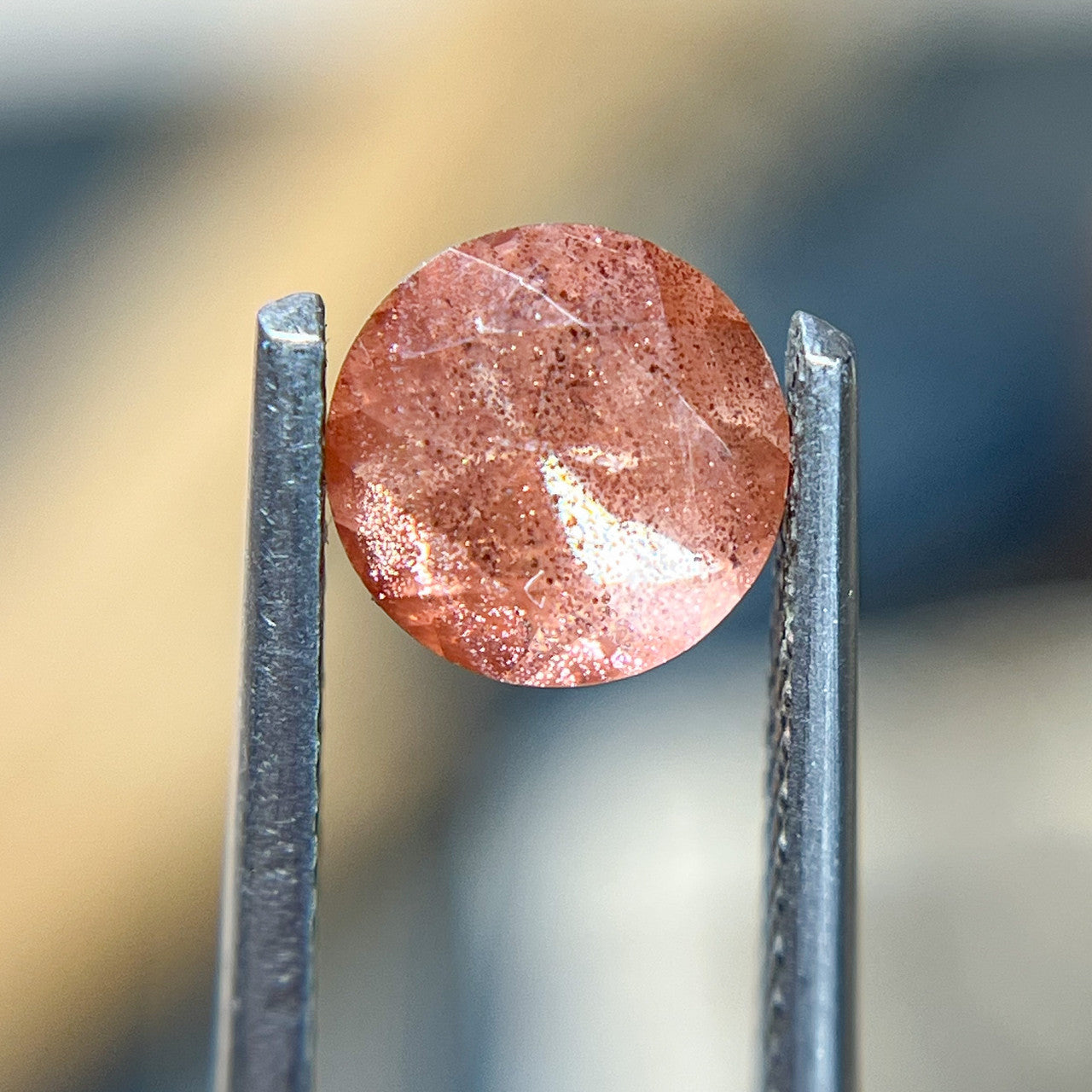 Round Medium Pink Sun-kissed Oregon Sunstone