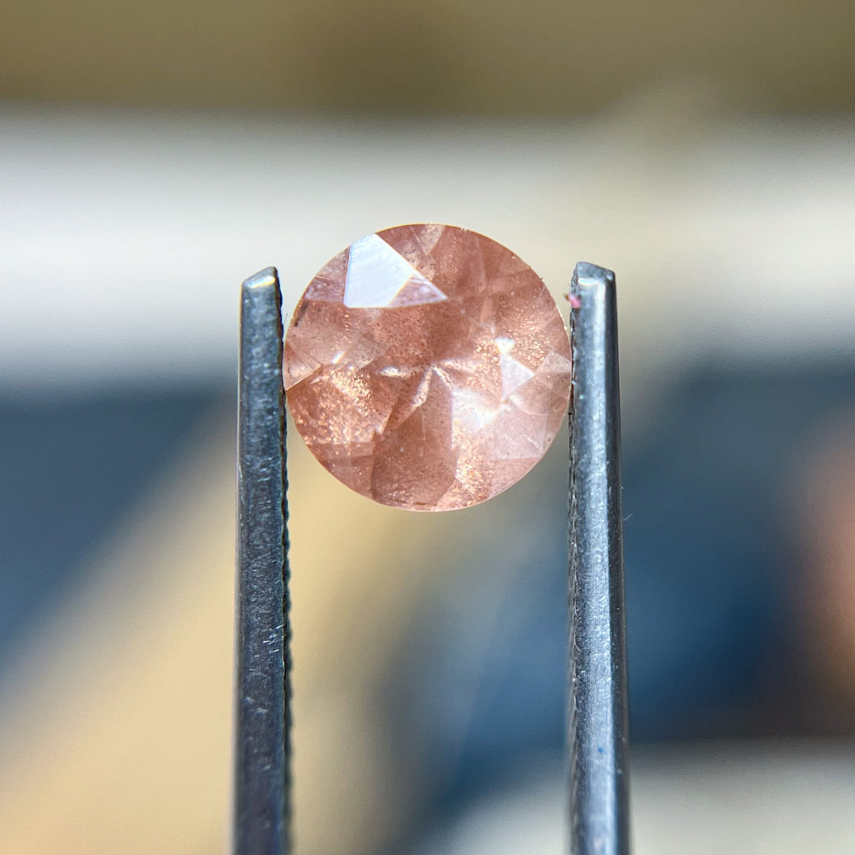 Light Pink Oregon Sunstone with Copper Shimmer