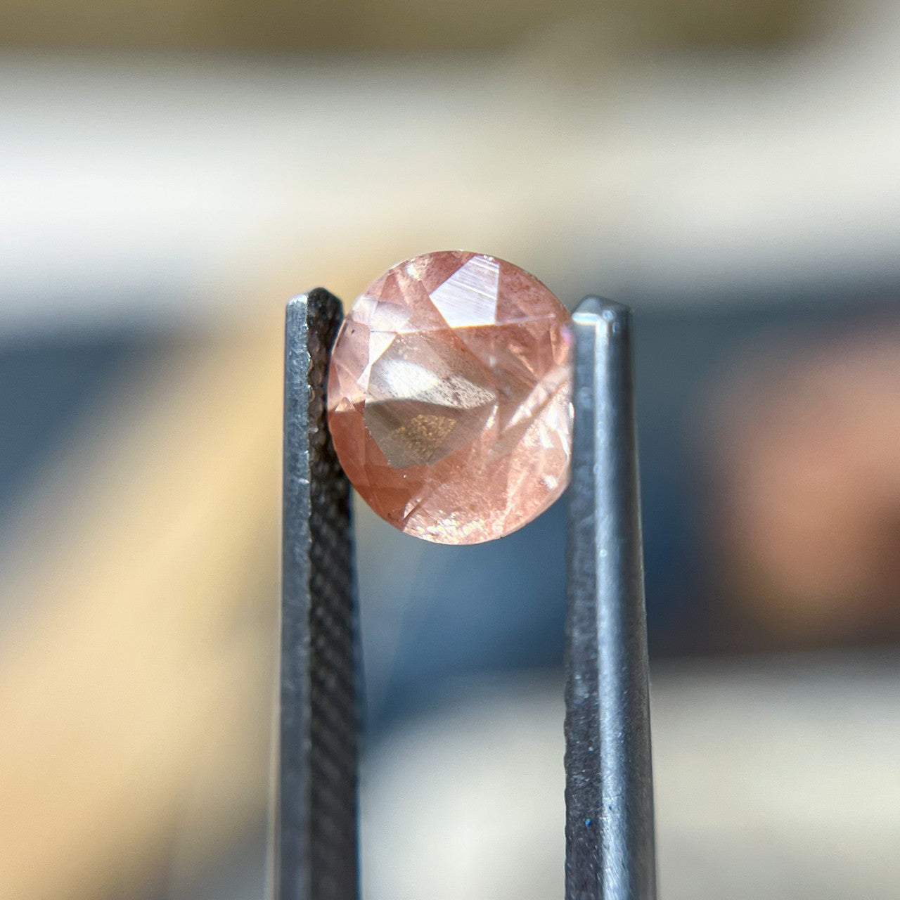 Light Pink Oregon Sunstone with Copper Shimmer