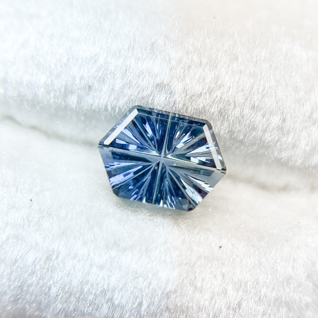Brilliant Teal Blue Hexagon Sapphire StarBrite™ Cut by  John Dyer
