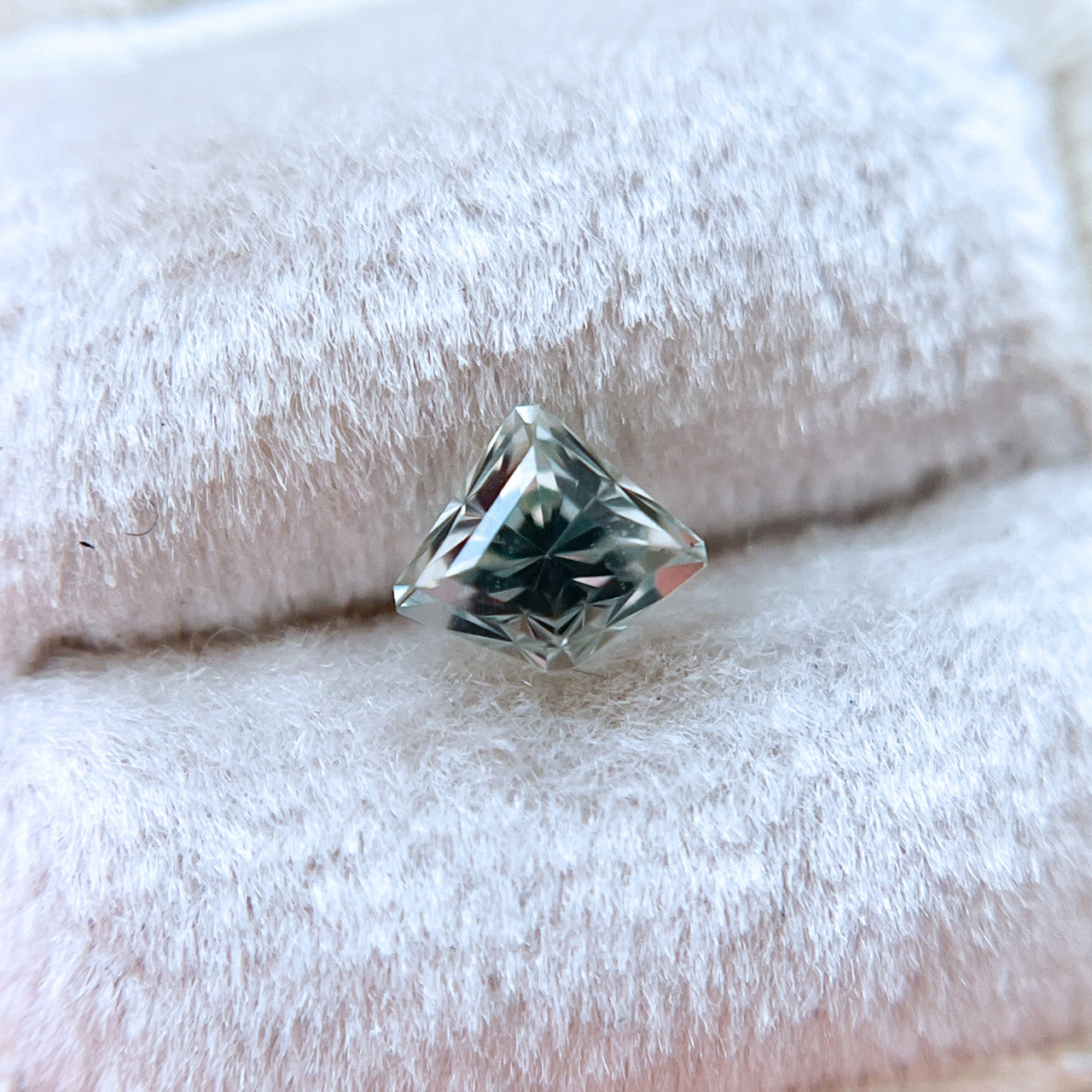 Light Green Radiant Cut Montana Sapphire by John Dyer