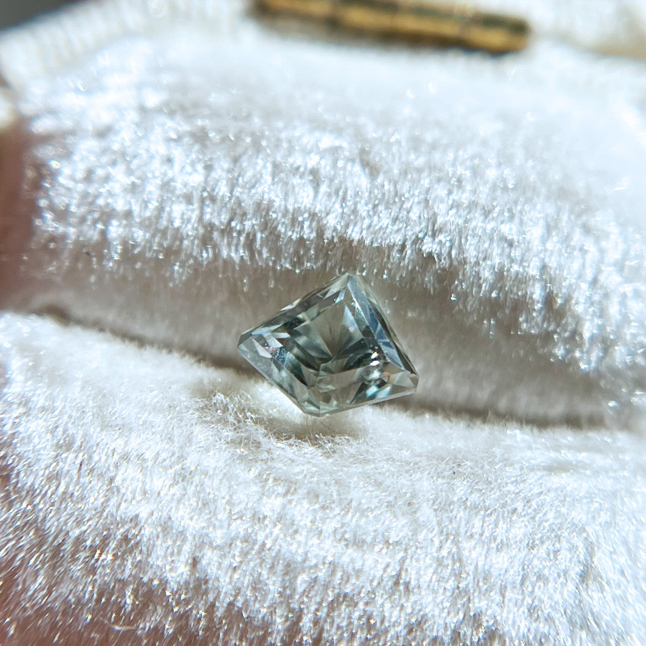 Light Green Radiant Cut Montana Sapphire by John Dyer