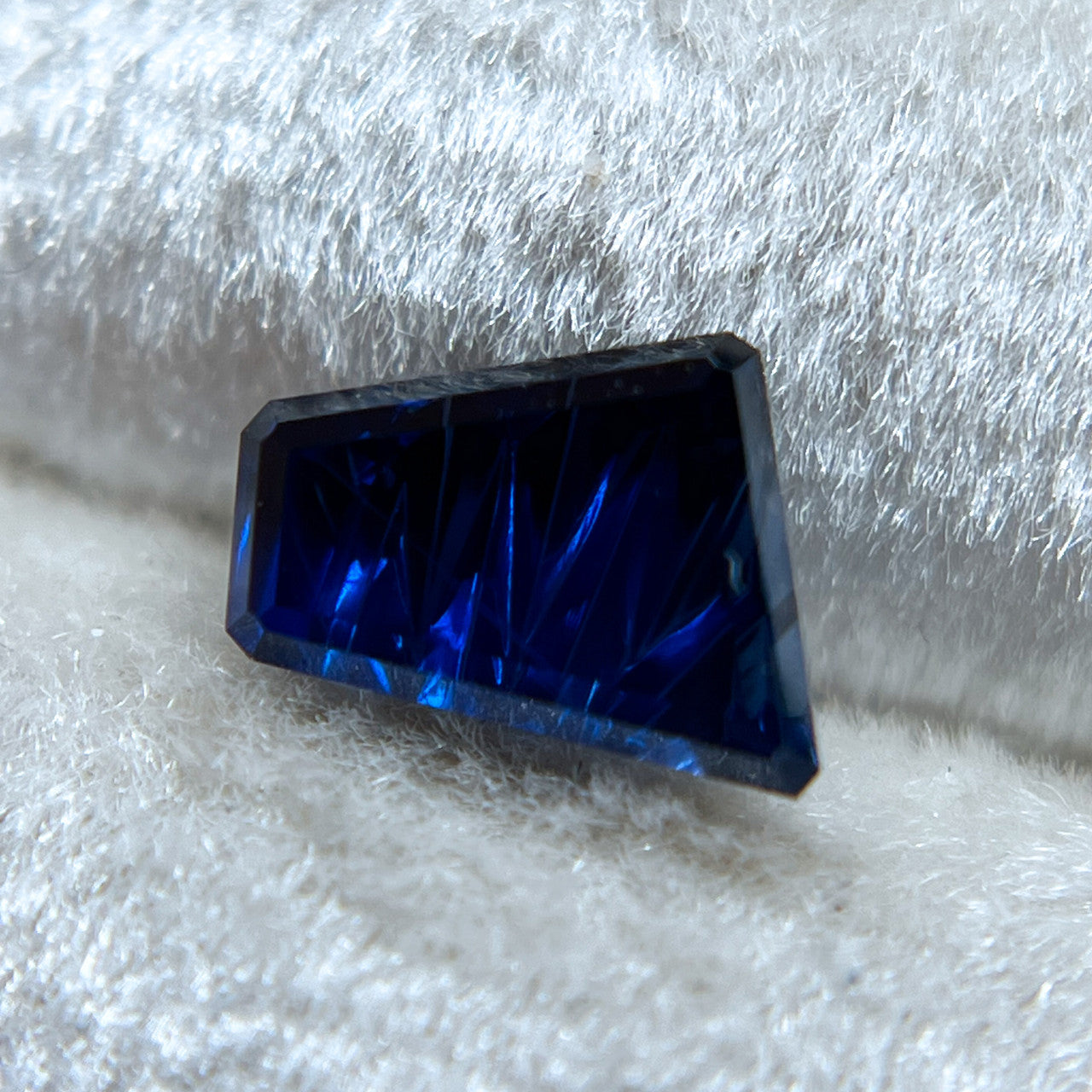 Blue Australian Freeform Sapphire ZigZag™ Cut by John Dyer