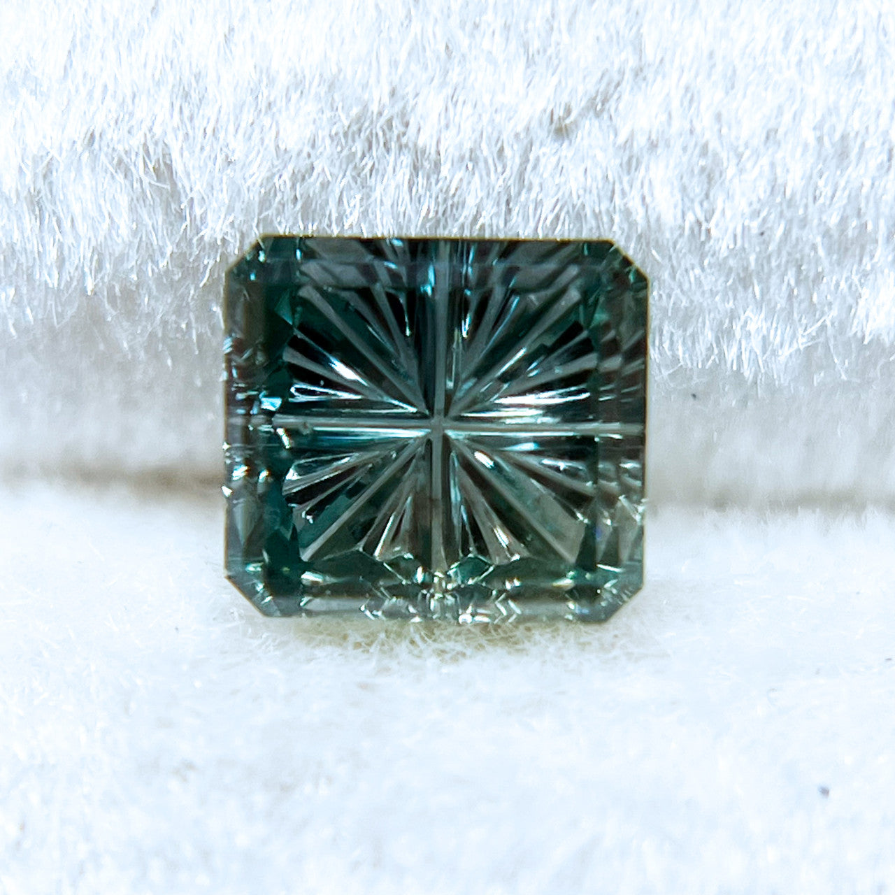 Parti Color Teal Green Montana Sapphire StarBrite™ Cut by John Dyer