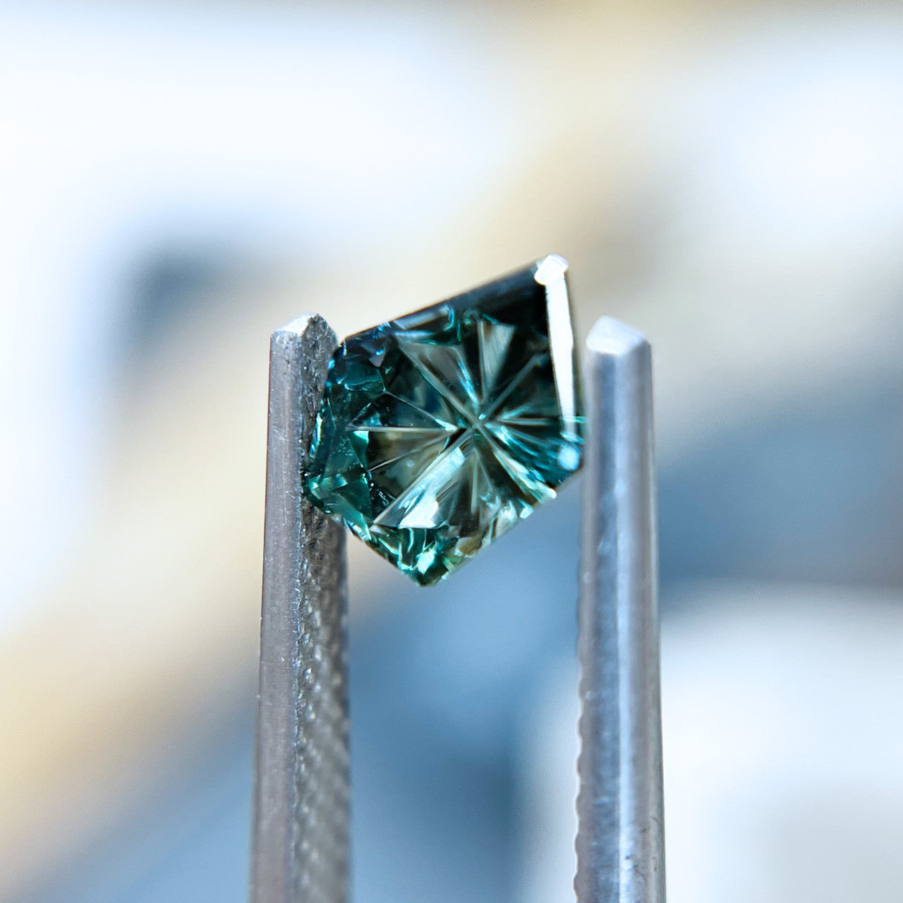 Green Blue Parti Color Australian Freeform Sapphire StarBrite™ Cut by  John Dyer