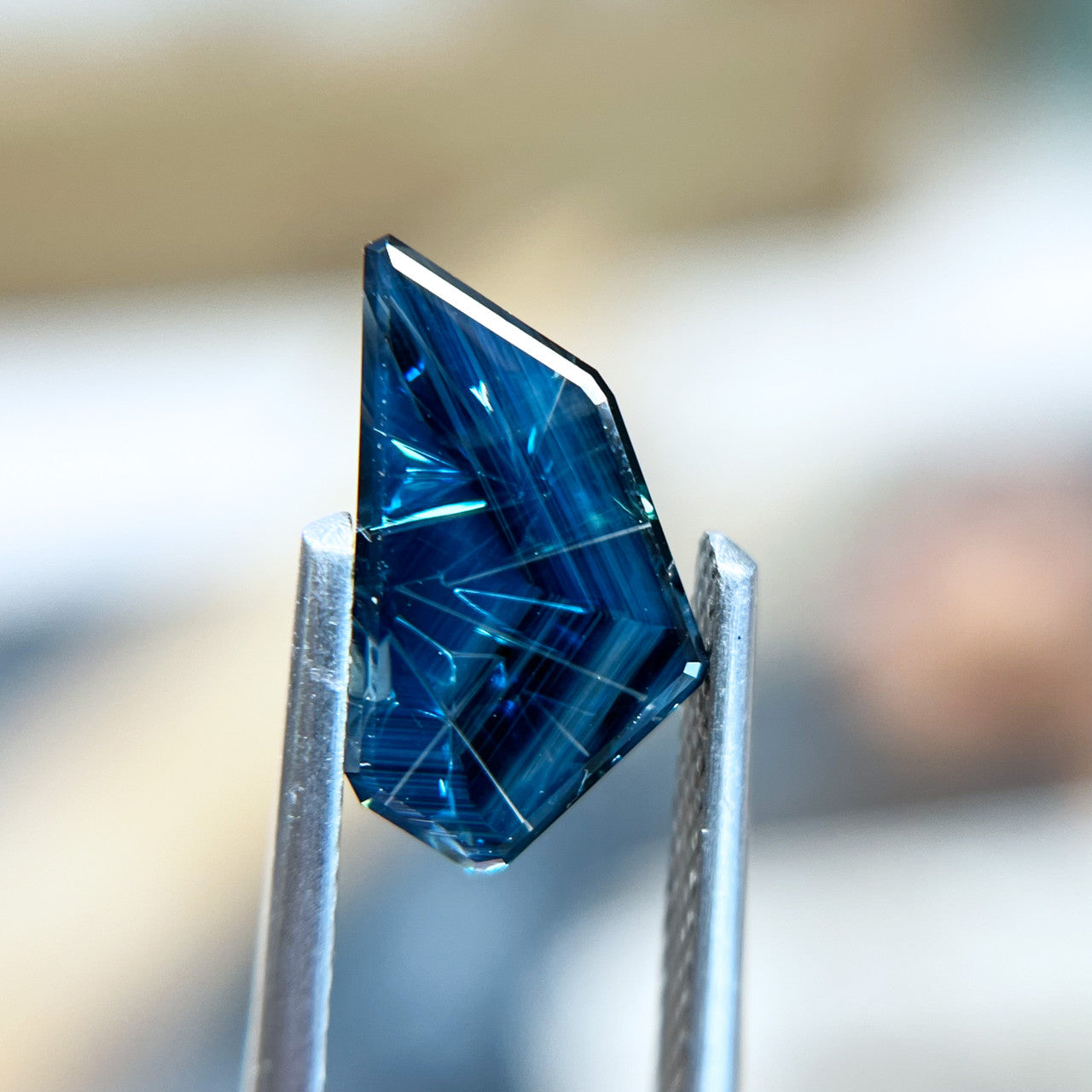 Blue Australian Sapphire Freeform Dreamscape™ Cut by  John Dyer