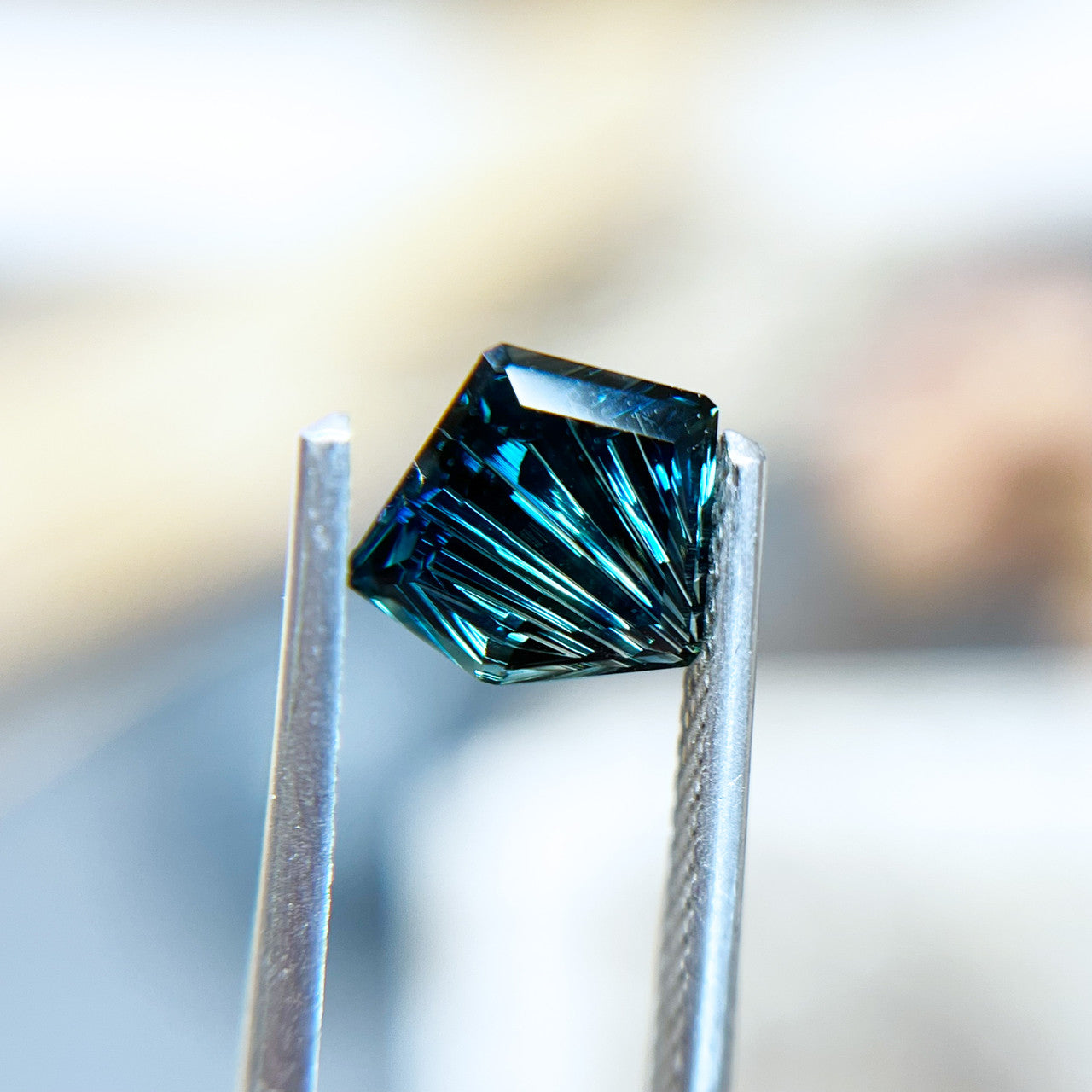 Ethereal Blue Freeform Australian Sapphire Dreamscape™ Cut by  John Dyer