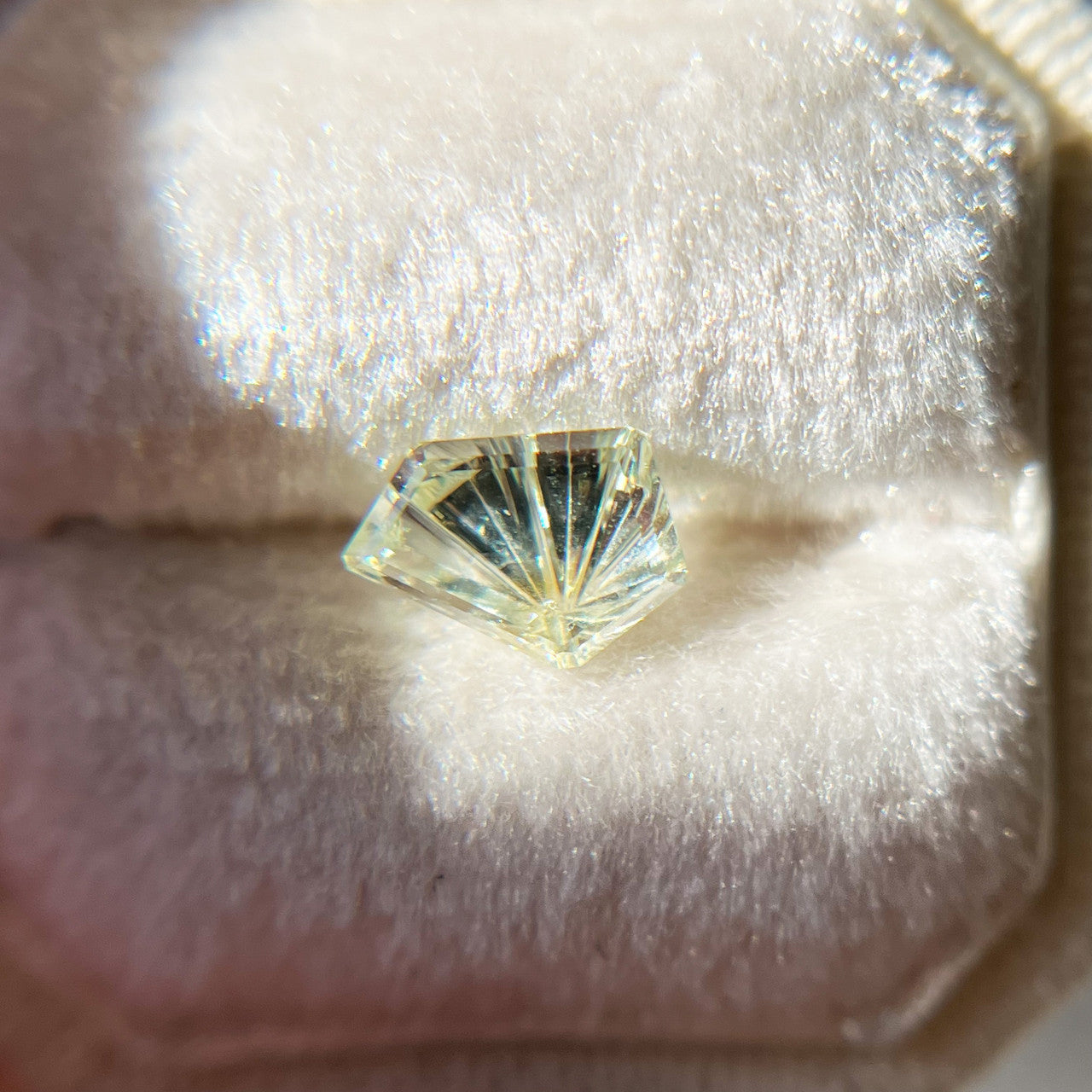 Yellow Green Montana Sapphire Freeform Dreamscape™ Cut by  John Dyer