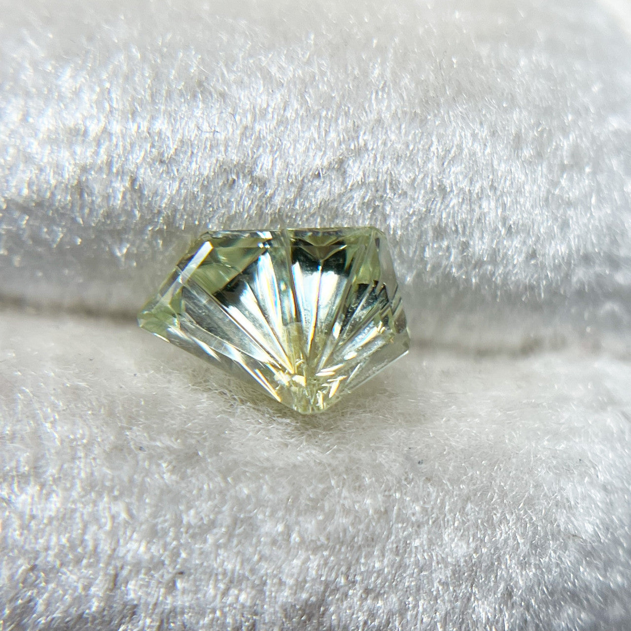 Yellow Green Montana Sapphire Freeform Dreamscape™ Cut by  John Dyer