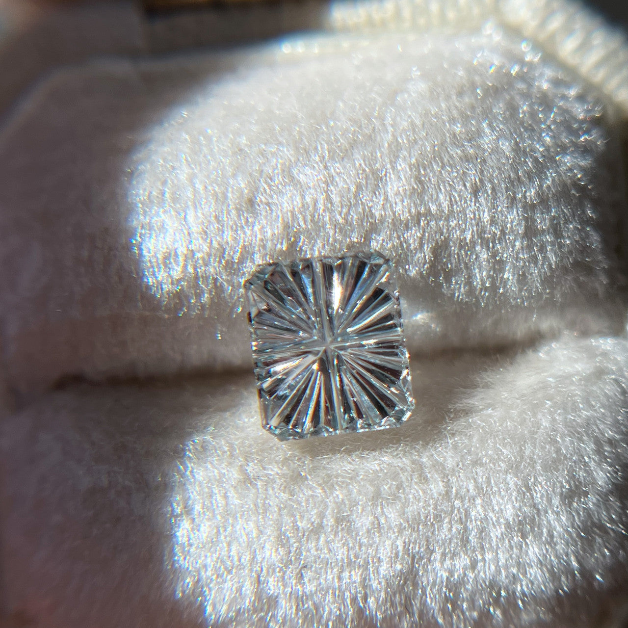 Silvery Blue Rectangular Montana Sapphire StarBrite™ Cut by John Dyer