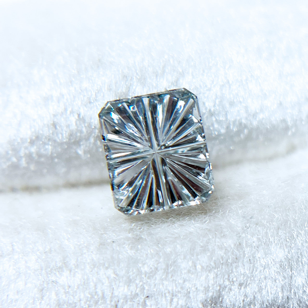 Silvery Blue Rectangular Montana Sapphire StarBrite™ Cut by John Dyer