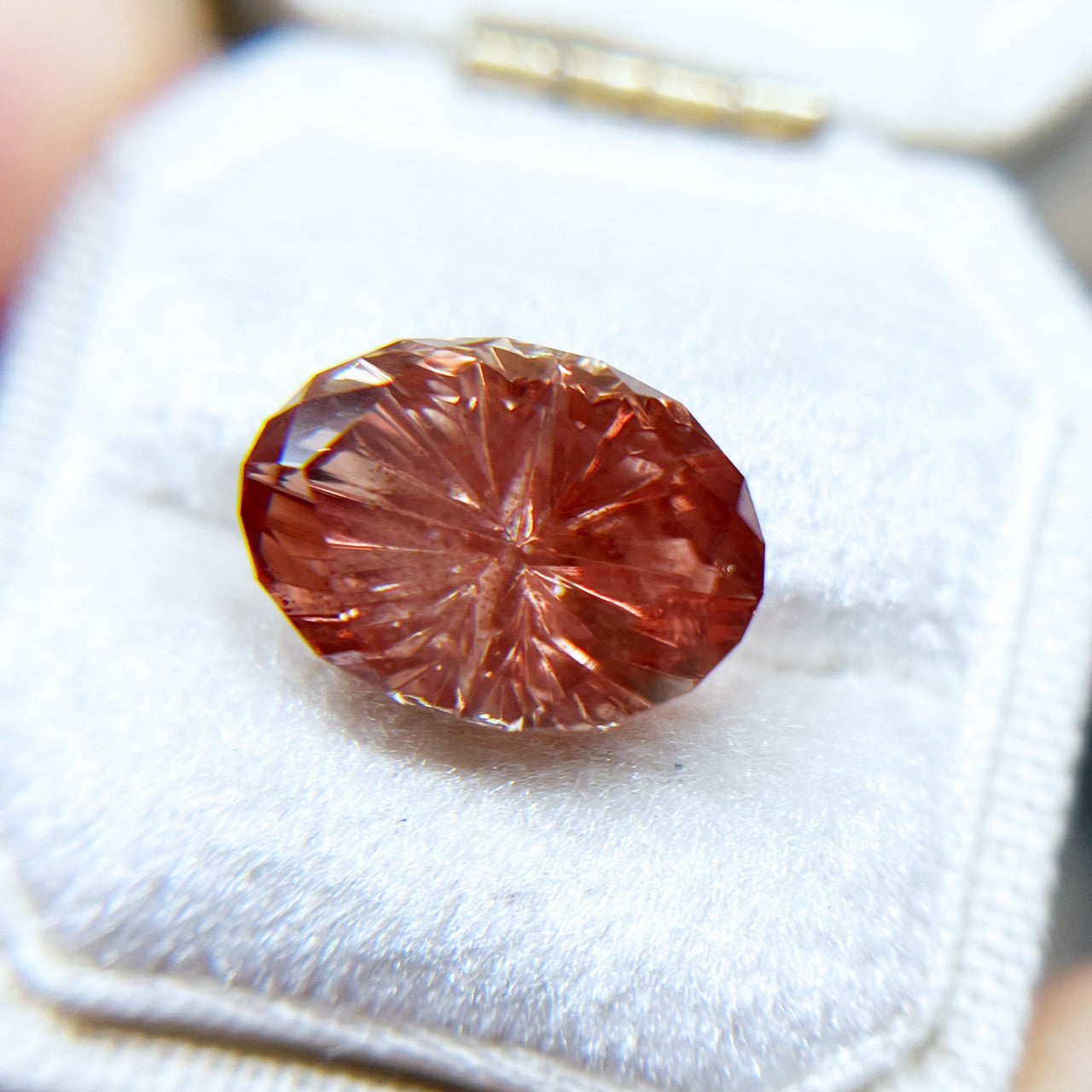 Deep Pink Oregon Sunstone Oval StarBrite™ Cut by John Dyer