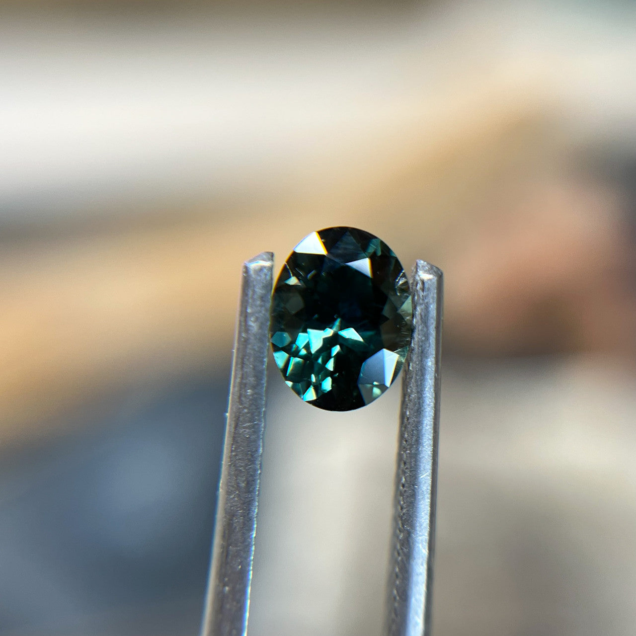 Oval Deep Teal Blue Australian Sapphire by Tatum Gems