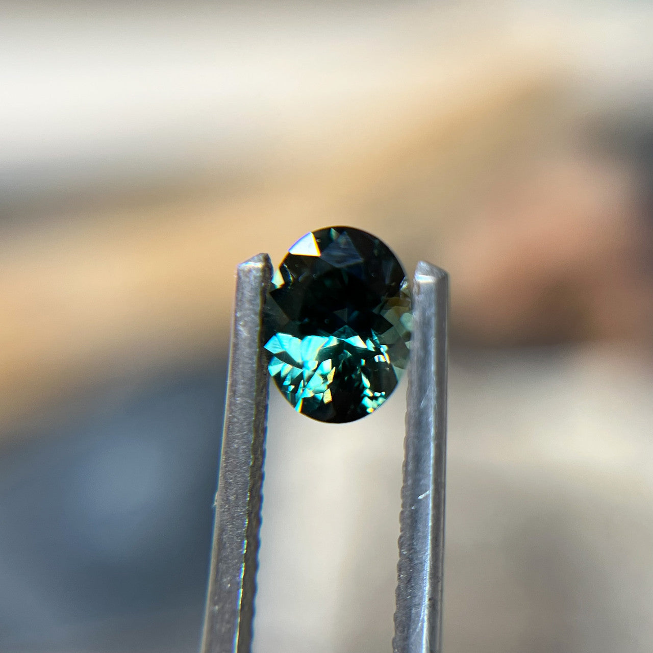 Oval Deep Teal Blue Australian Sapphire by Tatum Gems