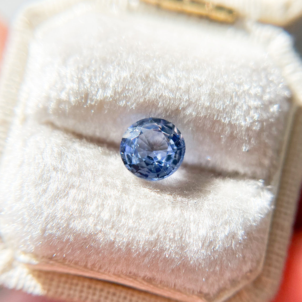 Glowing Light Blue Violet Sapphire