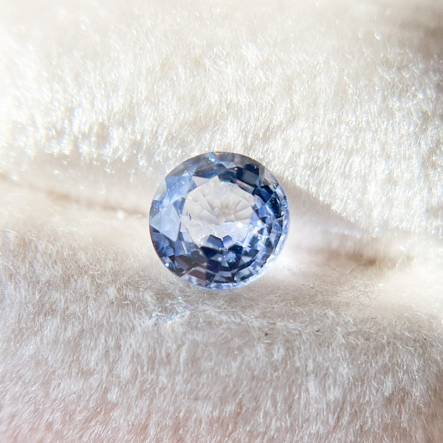 Glowing Light Blue Violet Sapphire