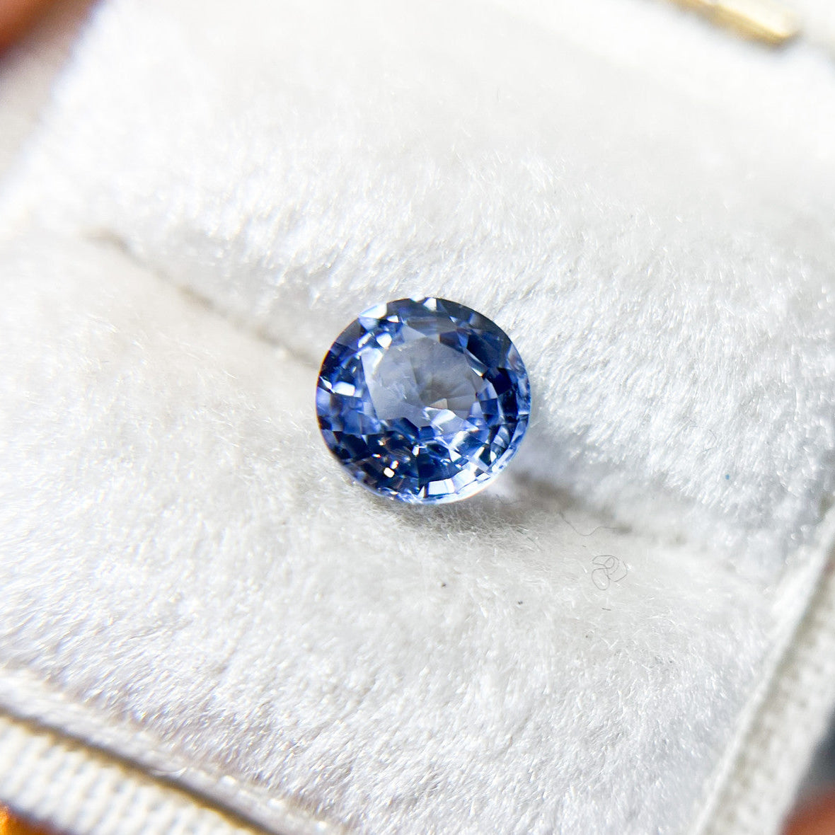 Glowing Light Blue Violet Sapphire