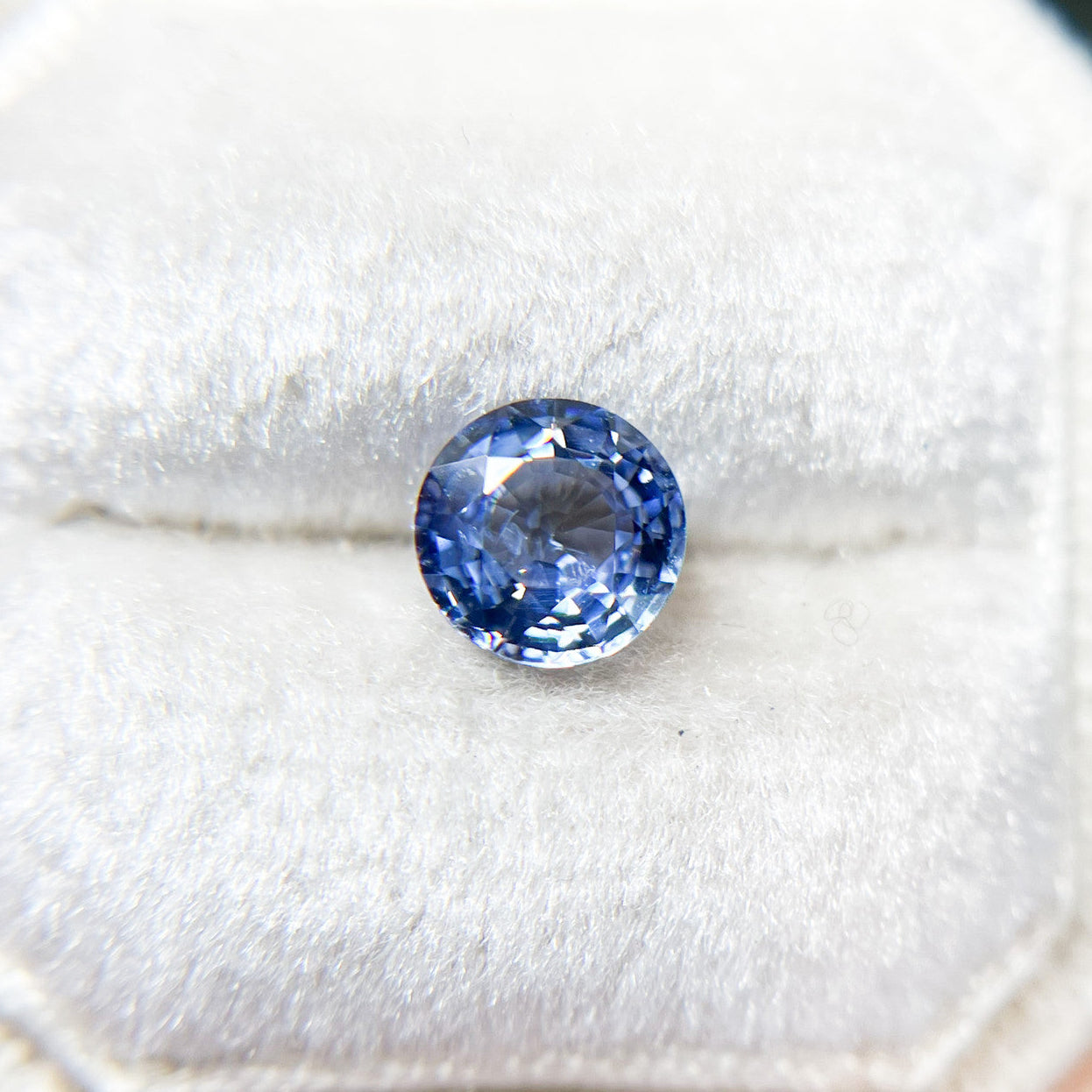 Glowing Light Blue Violet Sapphire