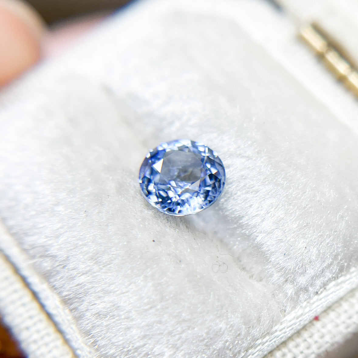 Glowing Light Blue Violet Sapphire