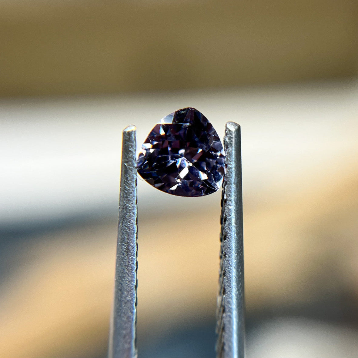 Lavender Trillion Cut Spinel
