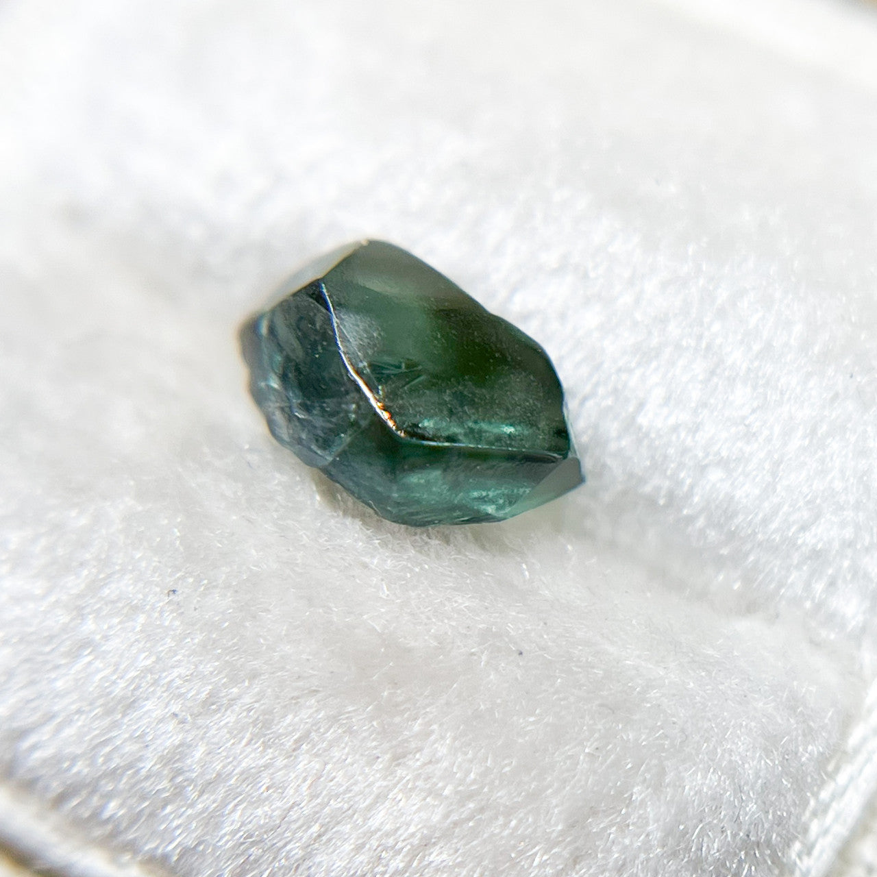 Organically Faceted Parti Color Blue Green Sapphire