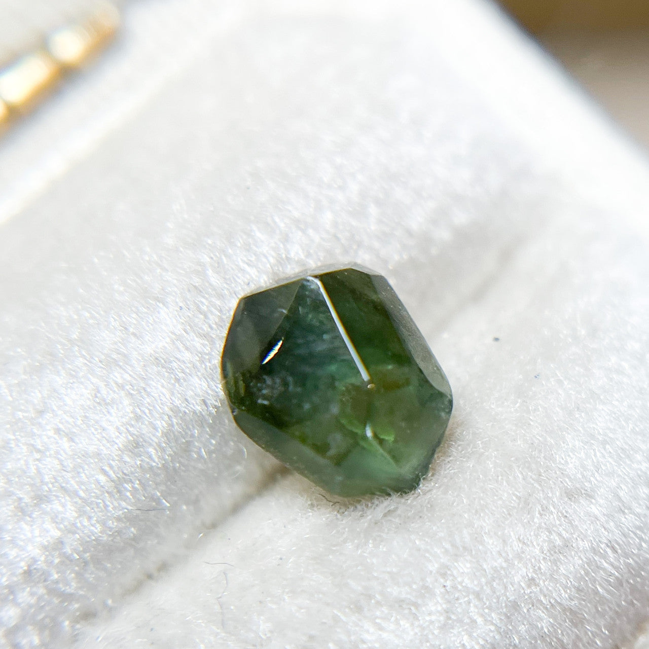 Organically Faceted Blue Green Australian  Sapphire