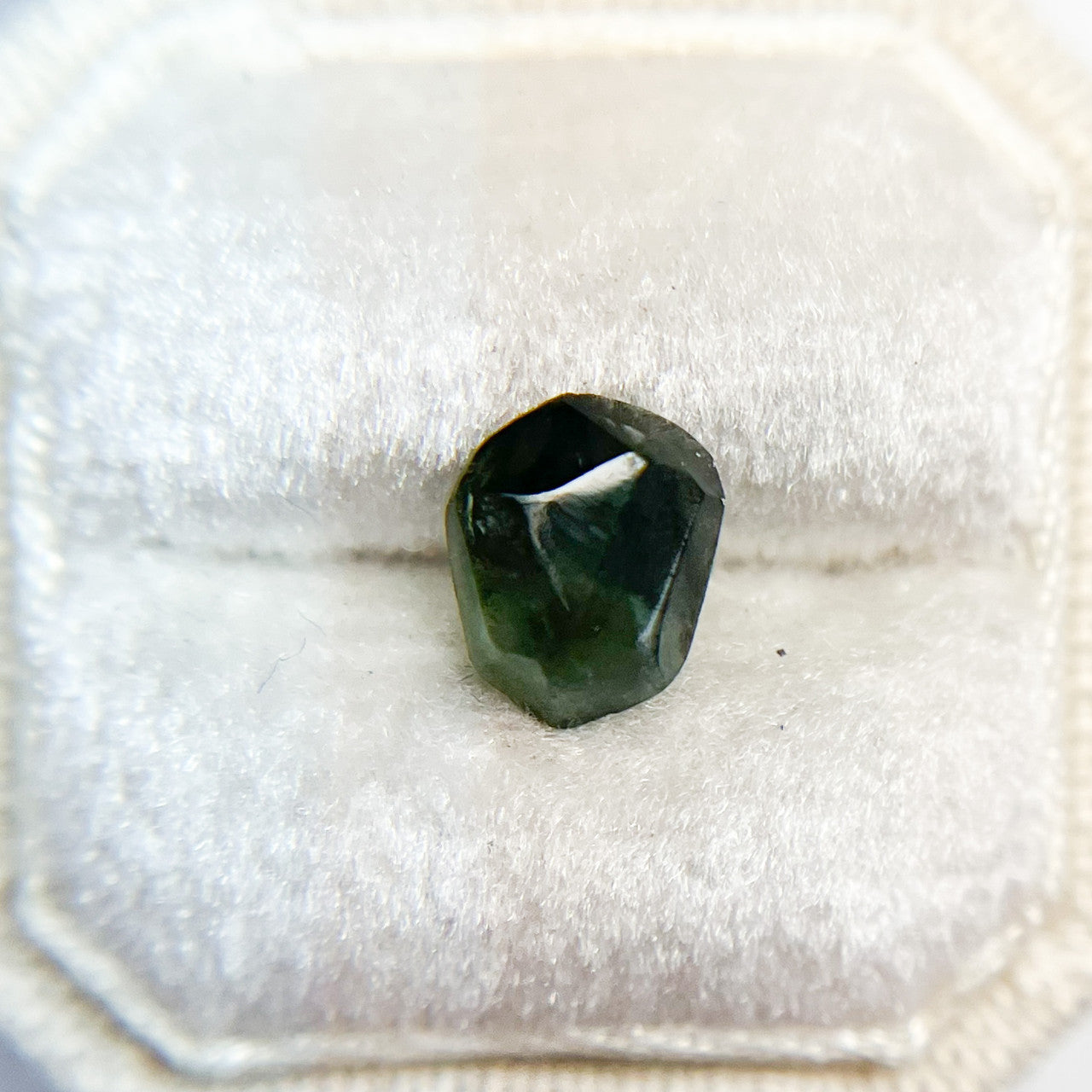 Organically Faceted Blue Green Australian  Sapphire