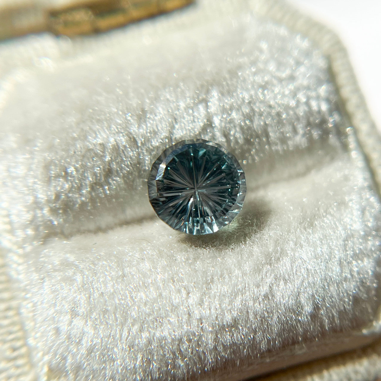 Blue Green Round Montana Sapphire Starbrite™ Cut by John Dyer