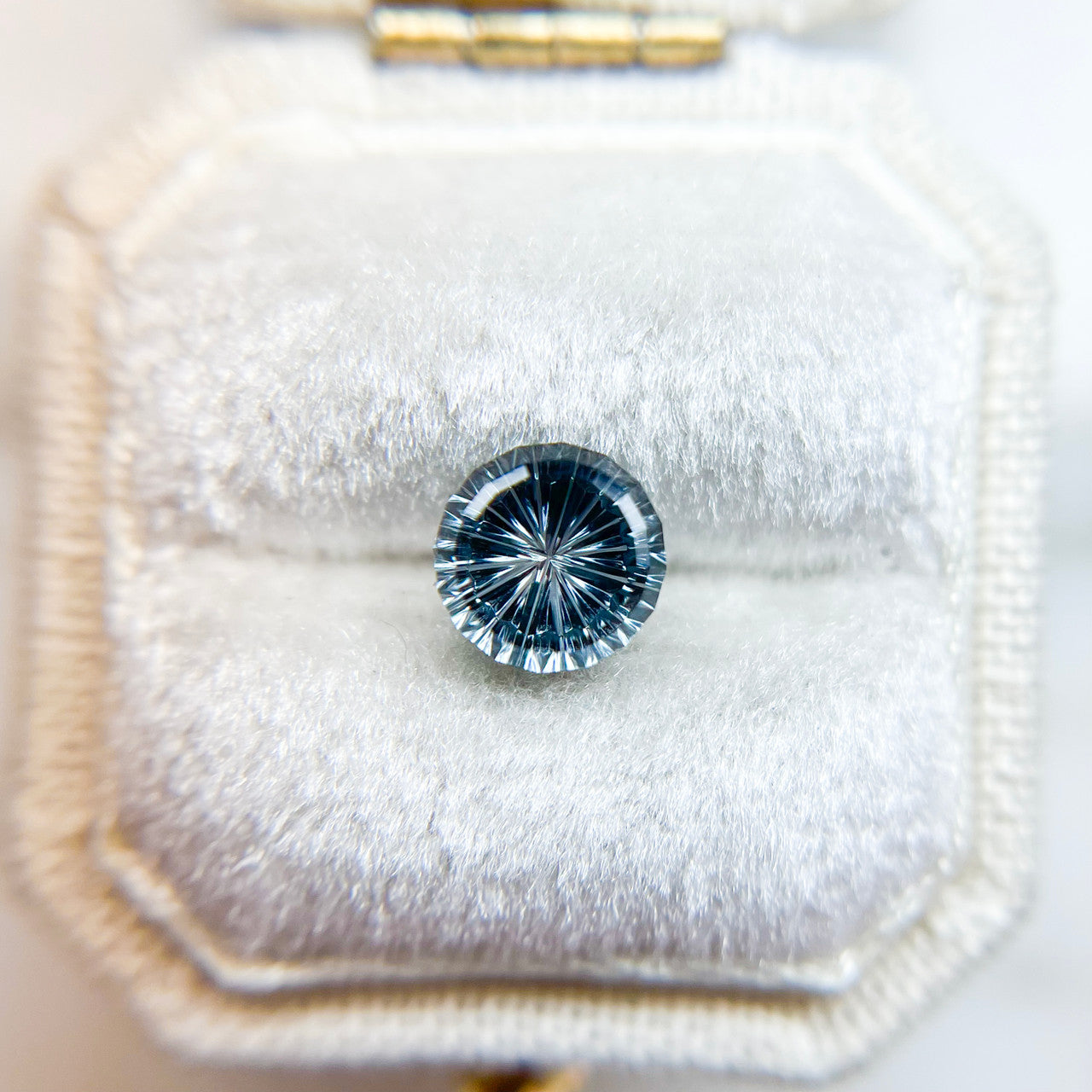 Blue Green Round Montana Sapphire Starbrite™ Cut by John Dyer