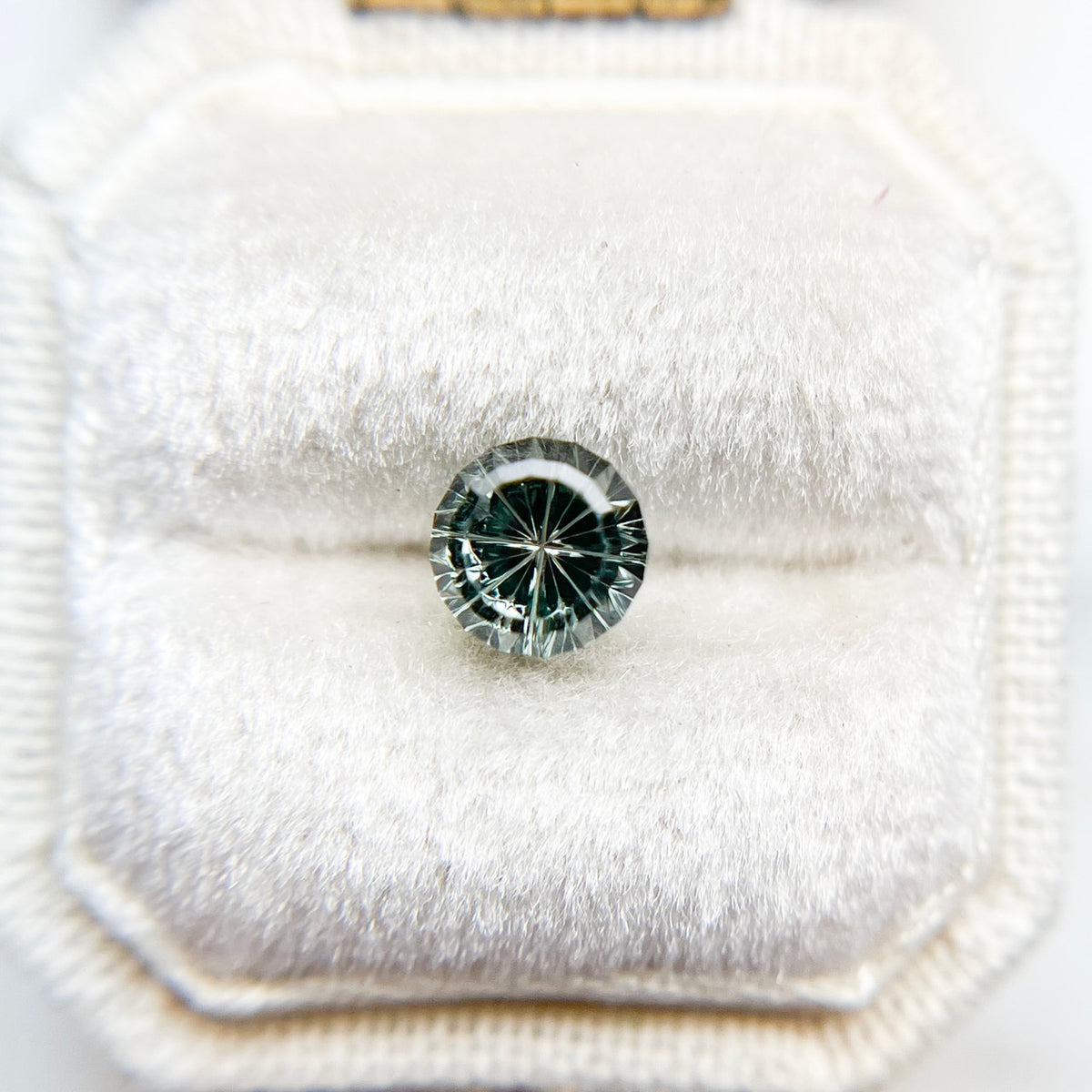 Green Teal Round Montana Sapphire Starbrite™ Cut by John Dyer