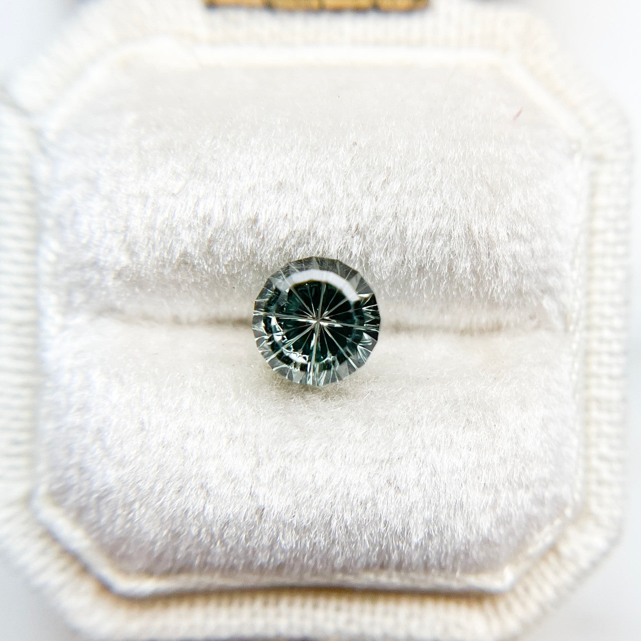 Green Teal Round Montana Sapphire Starbrite™ Cut by John Dyer