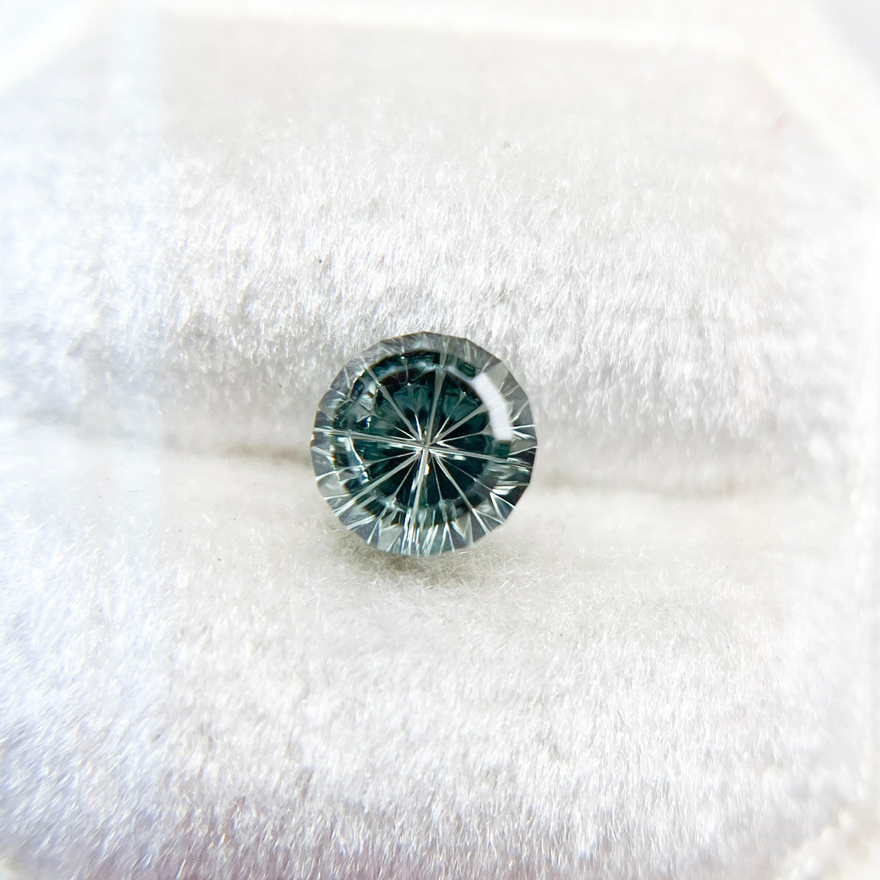 Green Teal Round Montana Sapphire Starbrite™ Cut by John Dyer