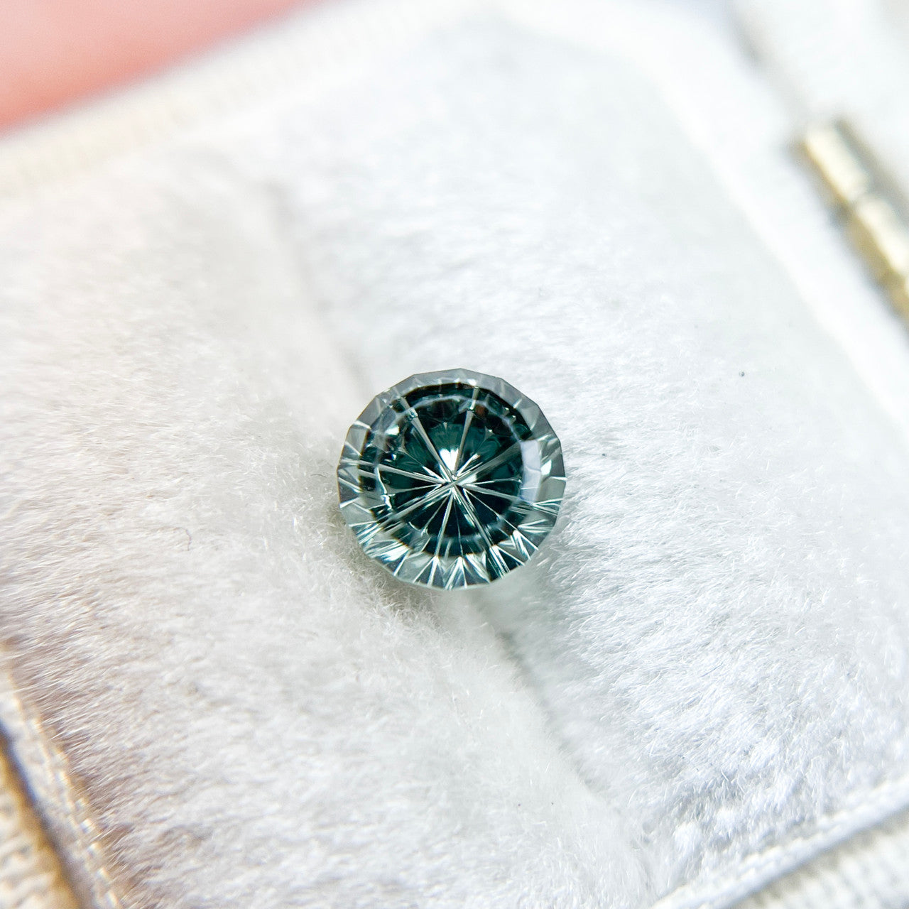 Green Teal Round Montana Sapphire Starbrite™ Cut by John Dyer