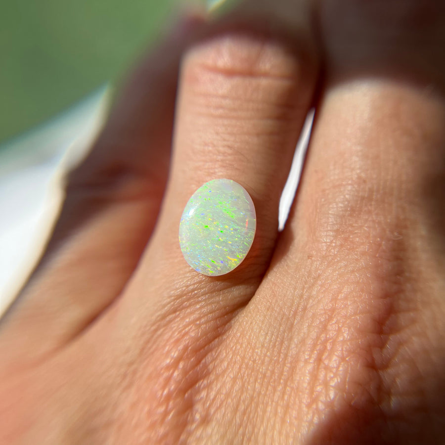 Australian Oval White Opal