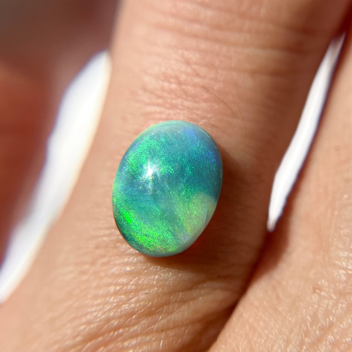 Australian Oval Dark Teal Opal