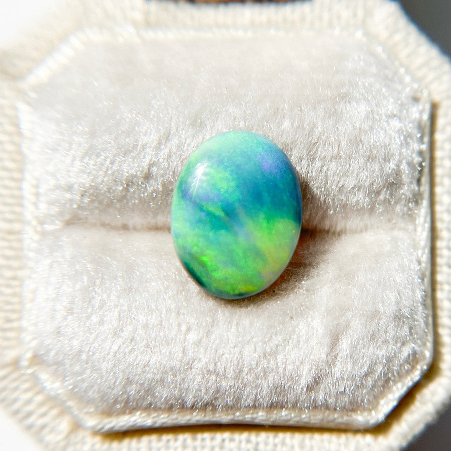 Australian Oval Dark Teal Opal