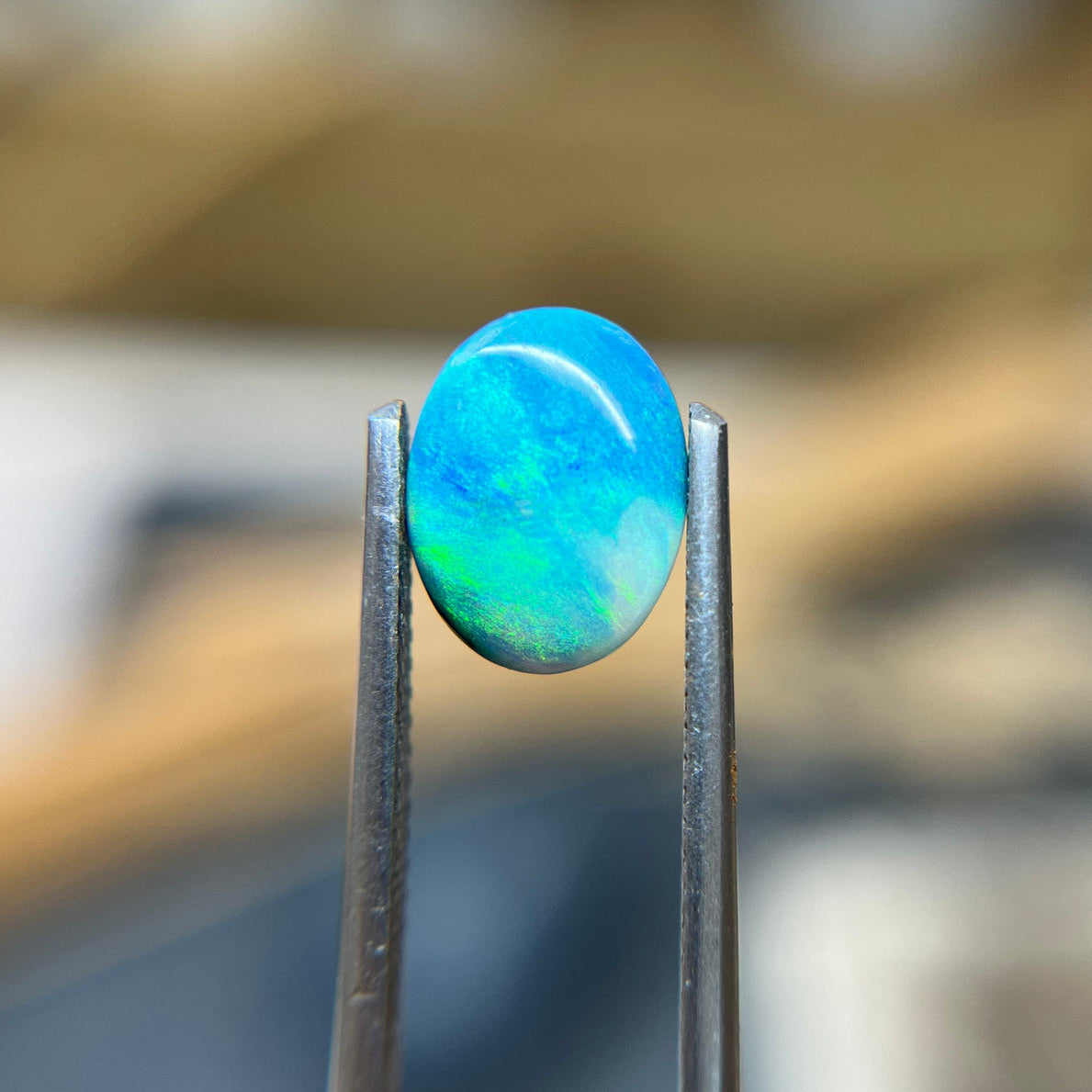 Australian Oval Dark Teal Opal