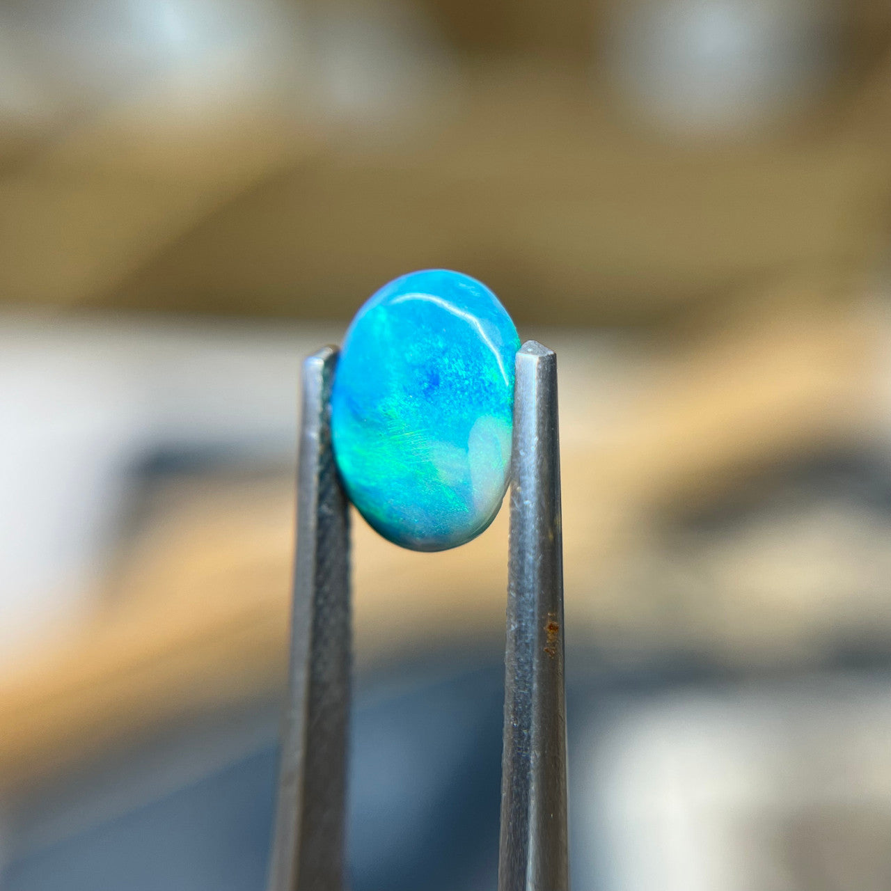 Australian Oval Dark Teal Opal