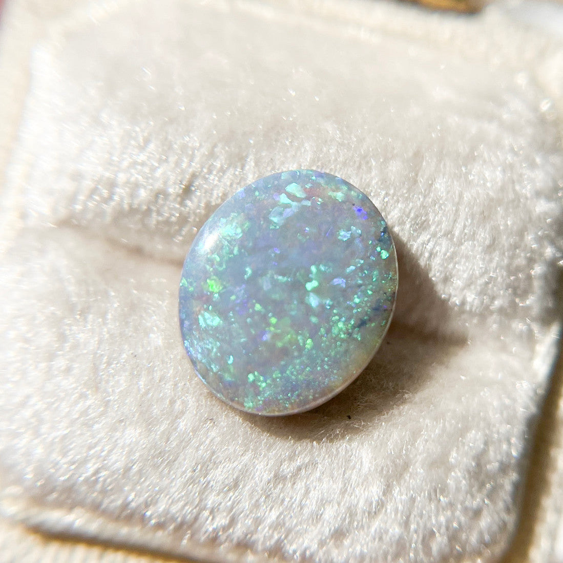 Australian Oval Dark Black Opal