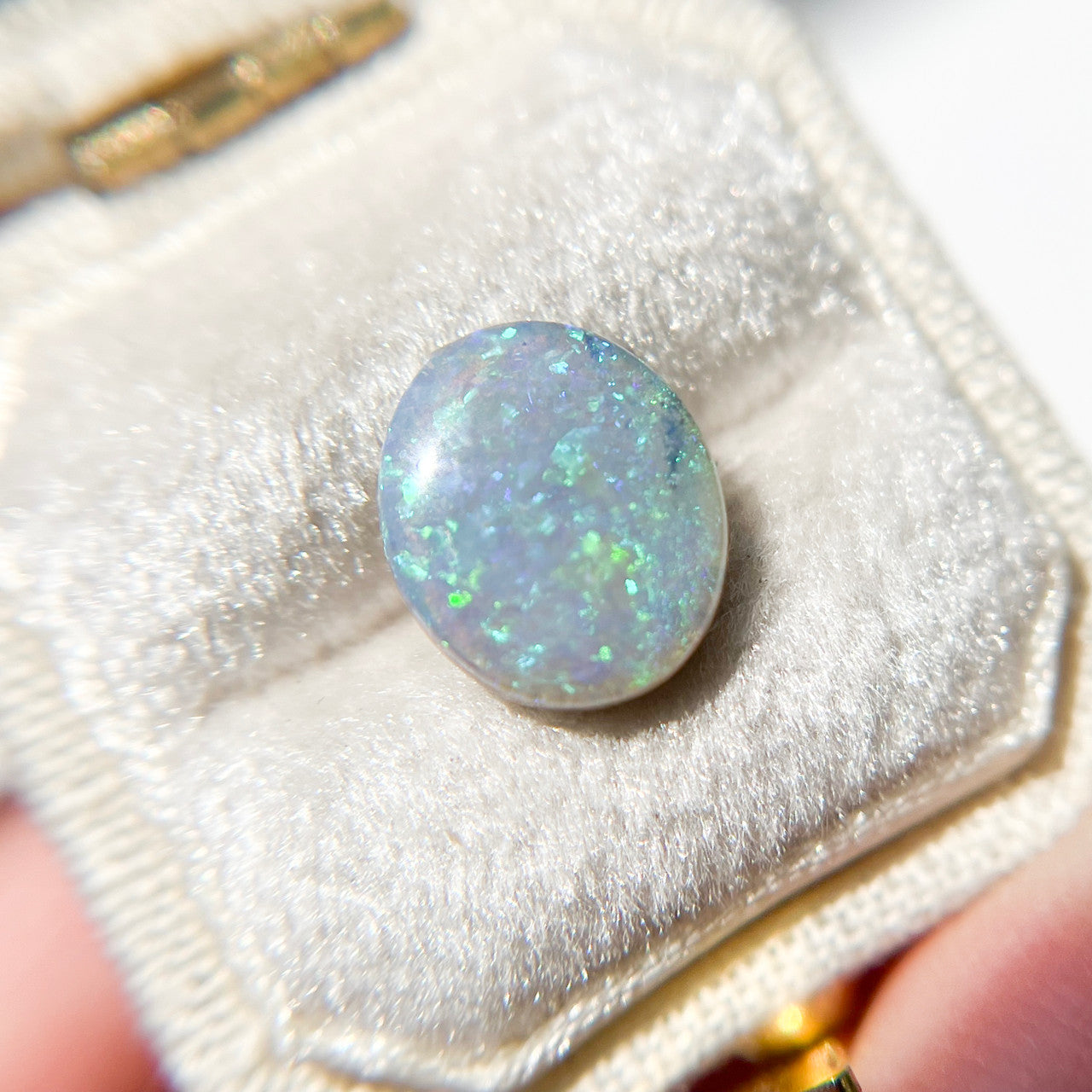 Australian Oval Dark Black Opal